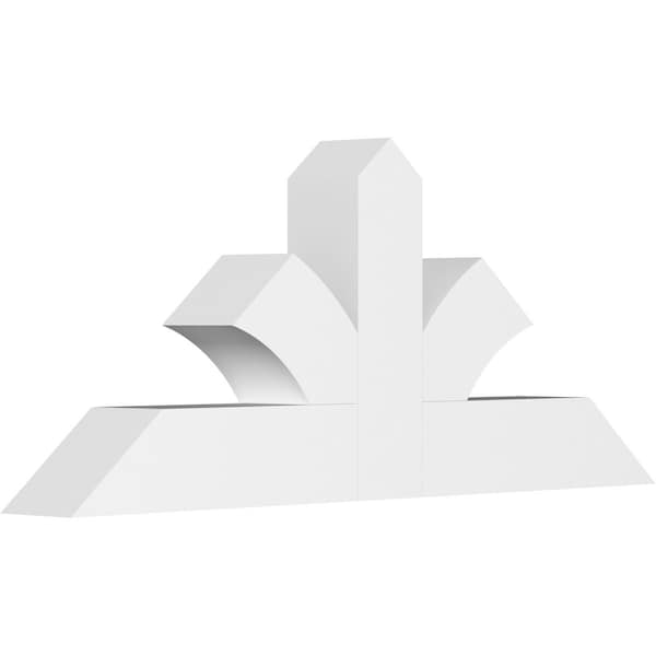 Ekena Millwork Richland Architectural Grade PVC Gable Bracket, 36"W x 15"H x 4"D x 4"F, 10/12 Pitch GBP036X15X0404RIC00 - main